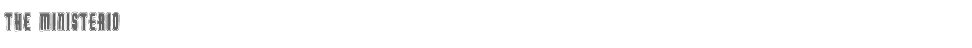 Sample characters The Ministerio Font